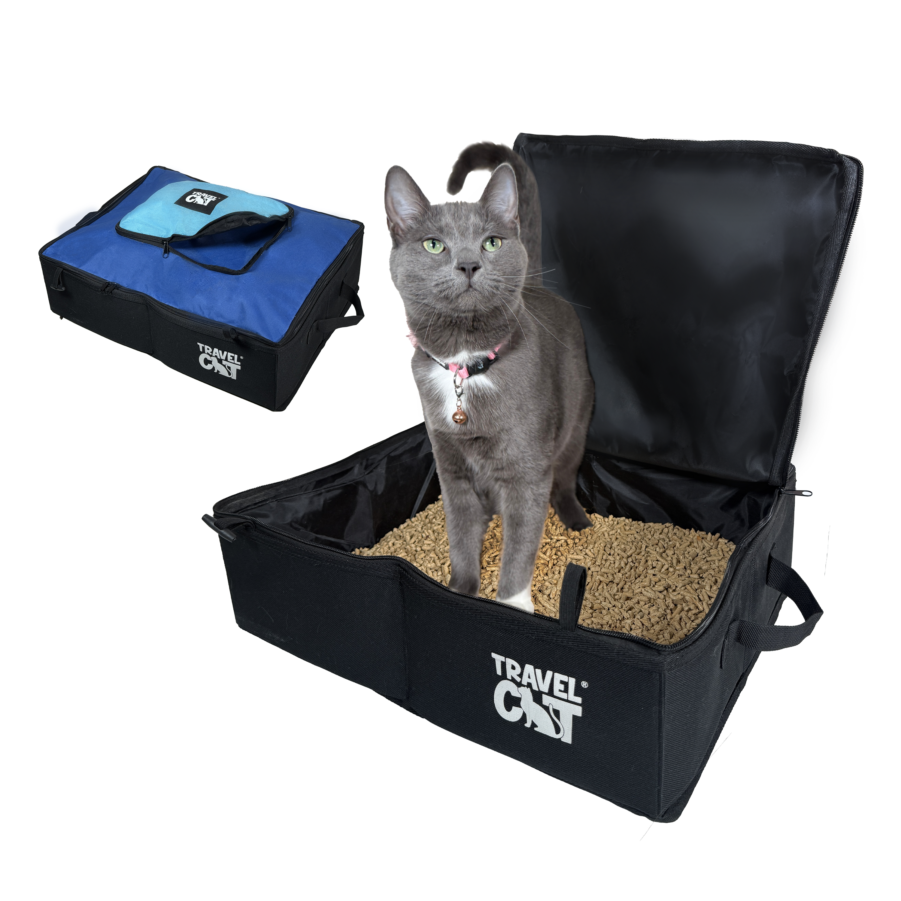 "The Porta-Pawty" Travel Litter Box - Portable Bathroom for Cats