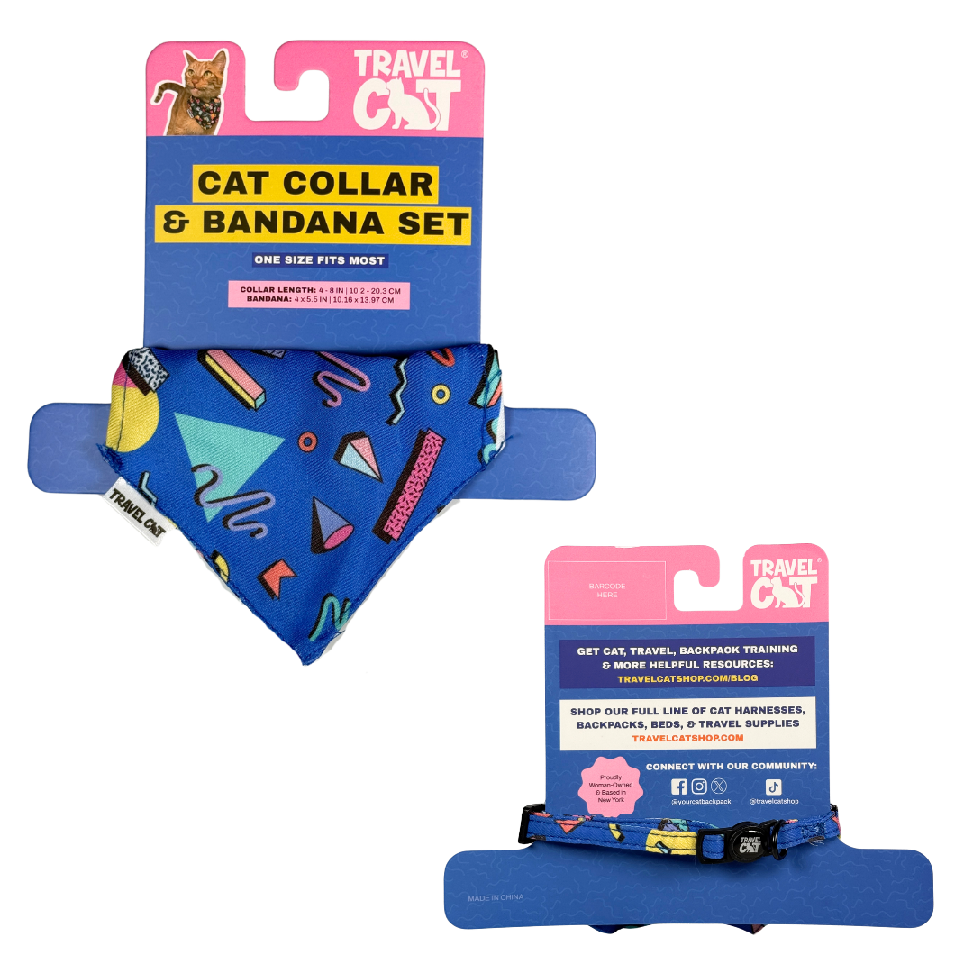 "The 90s Cat" Bandana & Collar Set