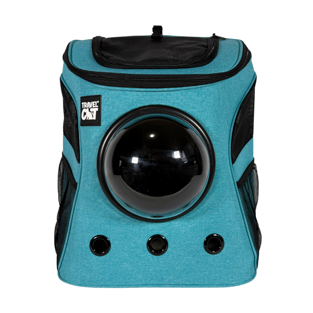 "The Fat Cat" Cat Backpack in Aqua - For Larger Cats