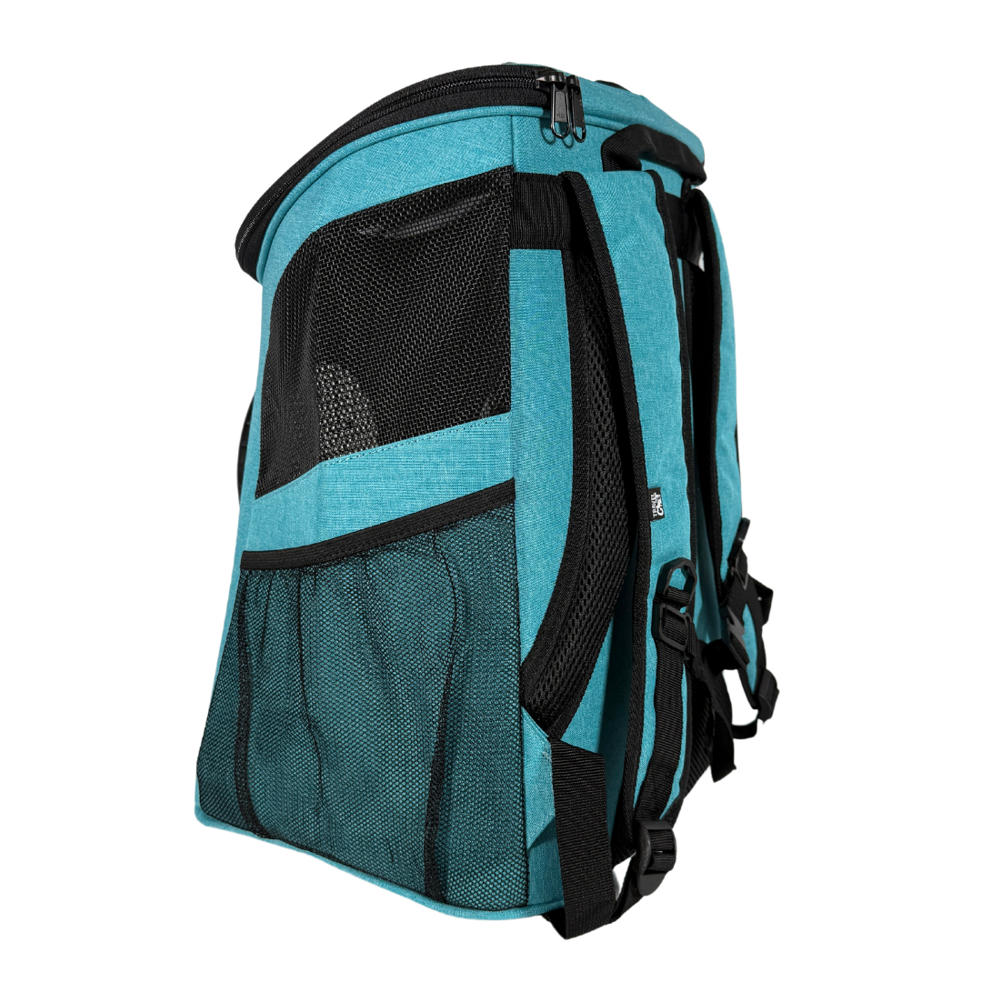 "The Fat Cat" Cat Backpack in Aqua - For Larger Cats