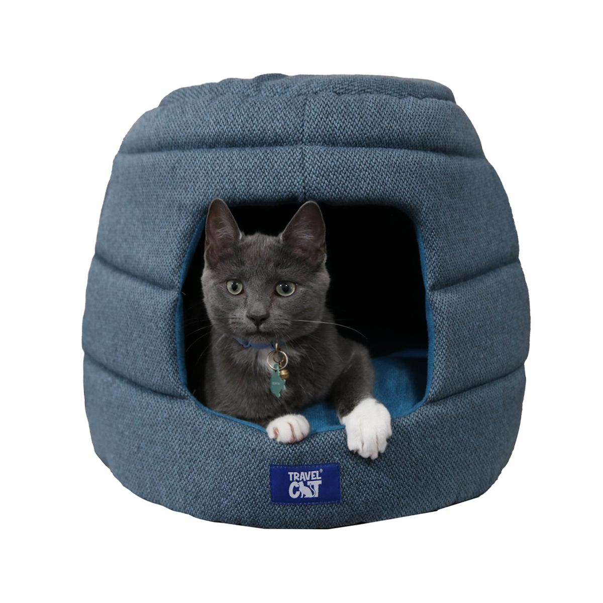 "The Meowbile Home" Convertible Cat Bed & Cave