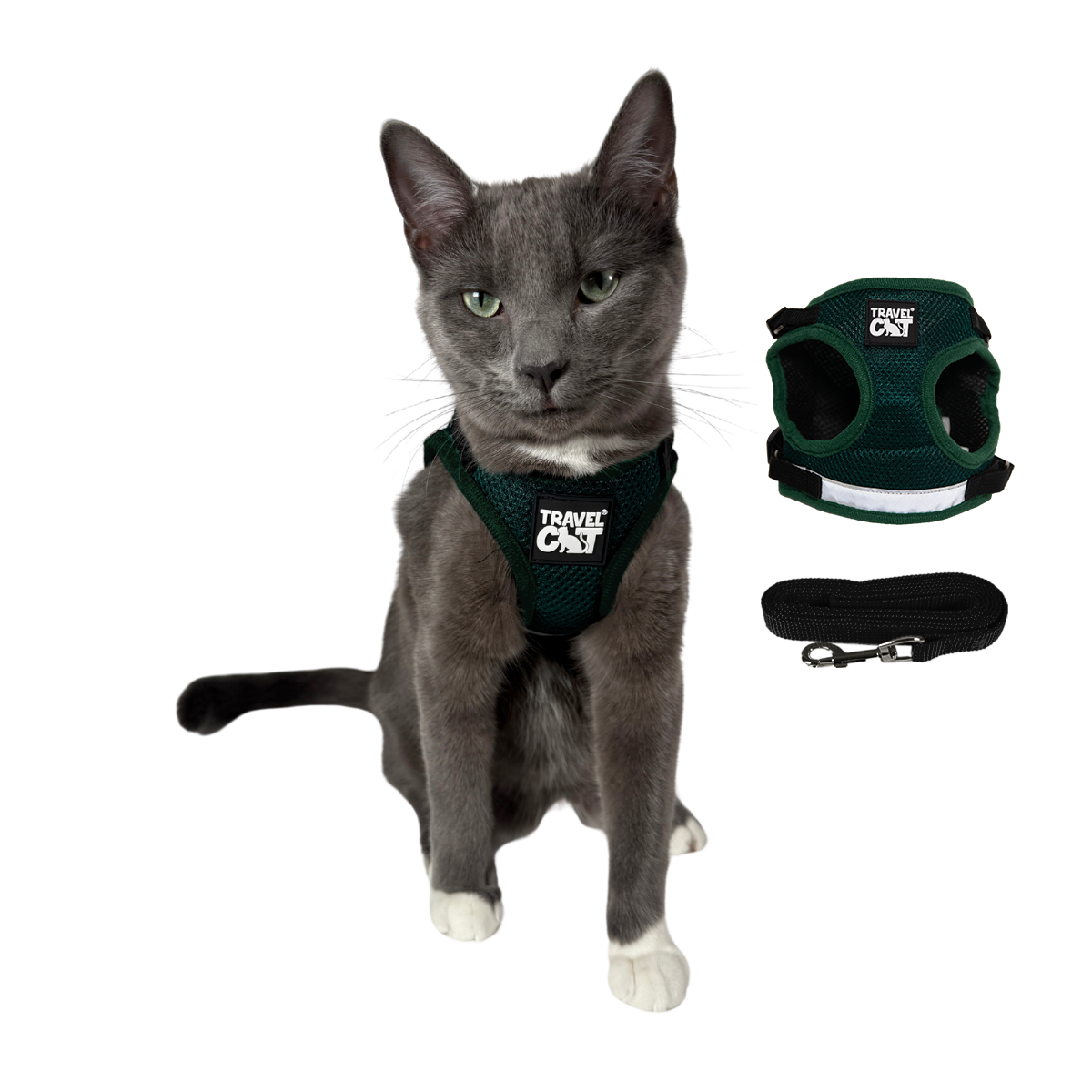 "The Emerald Explorer" Limited Edition Green Cat Harness