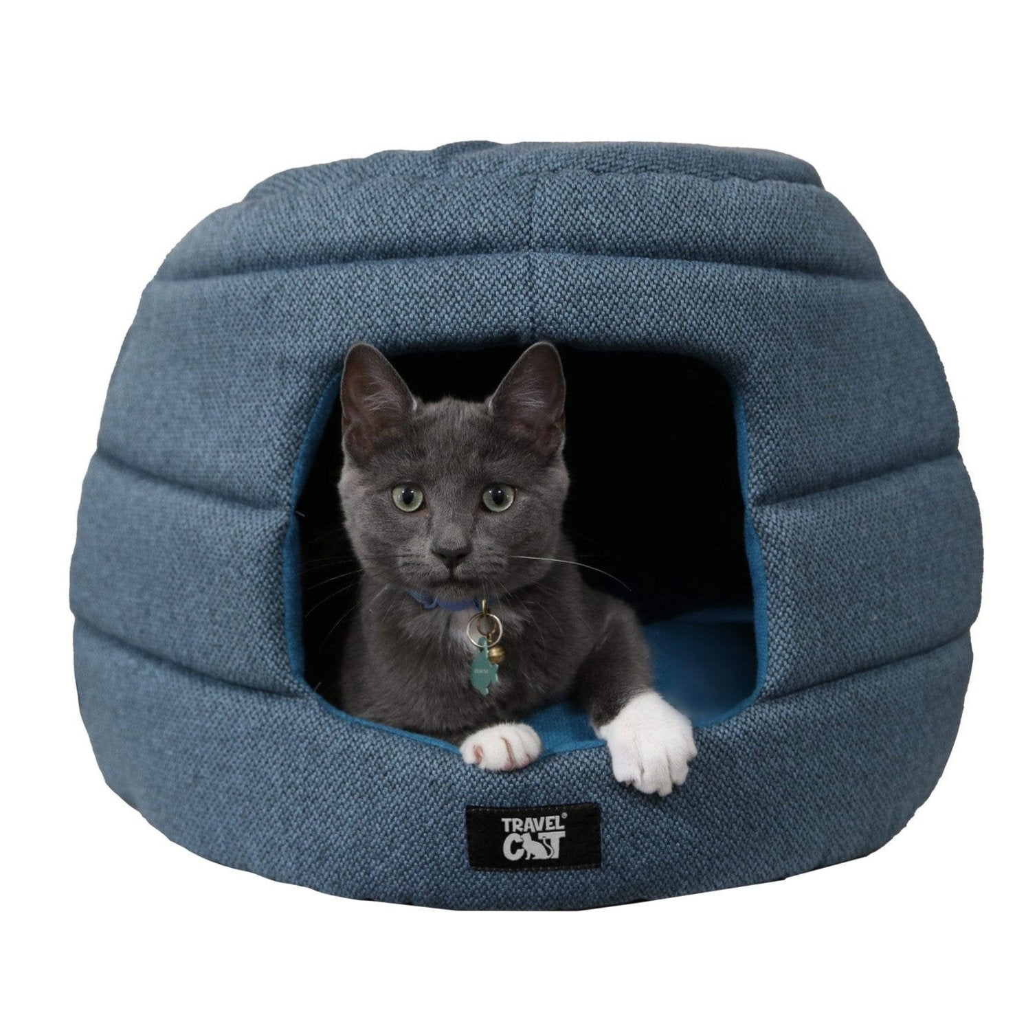 "The Meowbile Home" Convertible Cat Bed & Cave