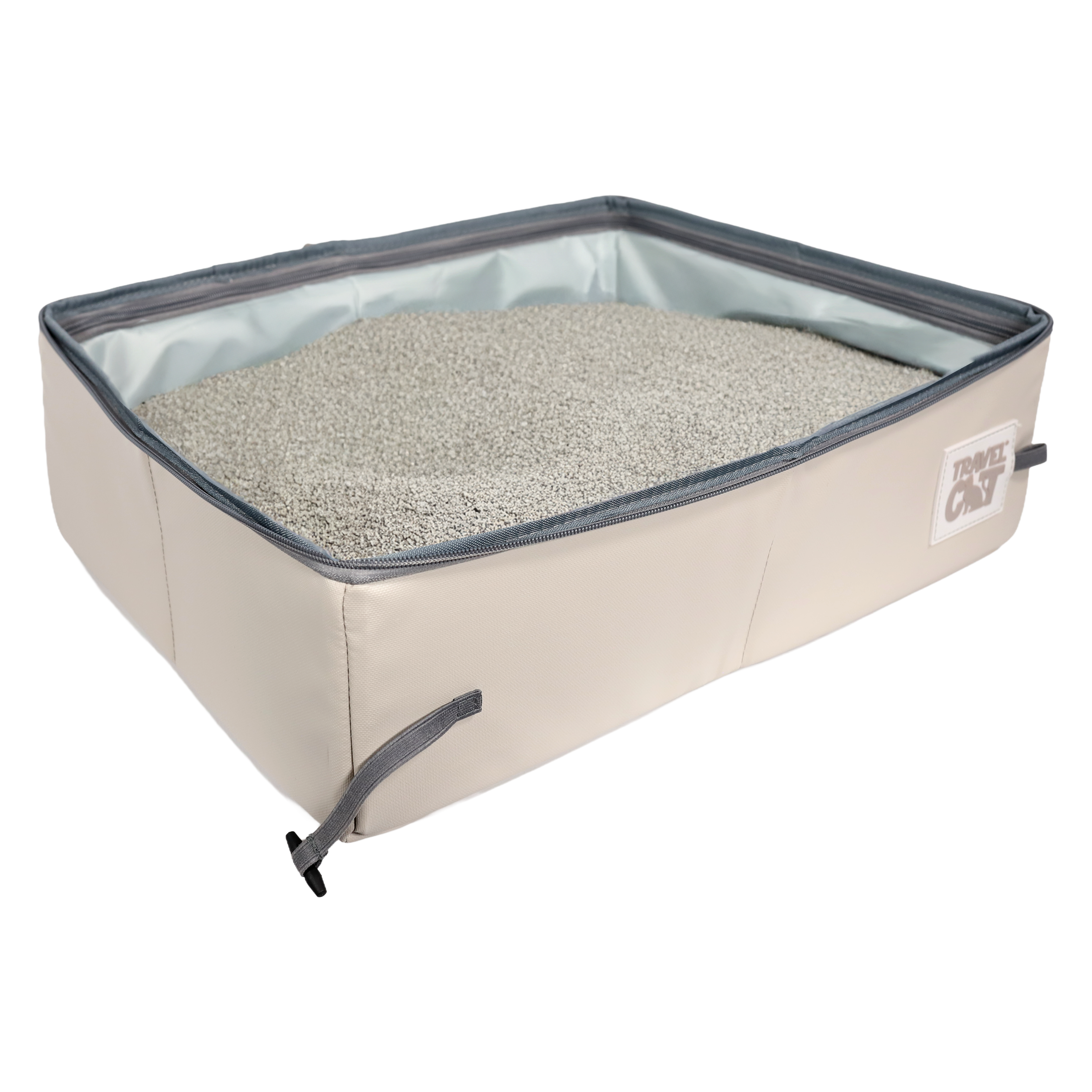 "The Porta-Pawty+" Covered Travel Litter Box - Portable Bathroom for Cats