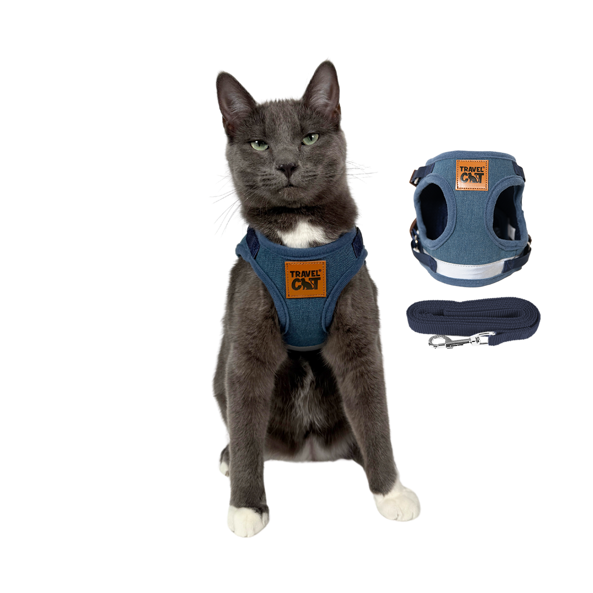 "The Jean Jacket" Limited Edition Cat Harness & Leash Set