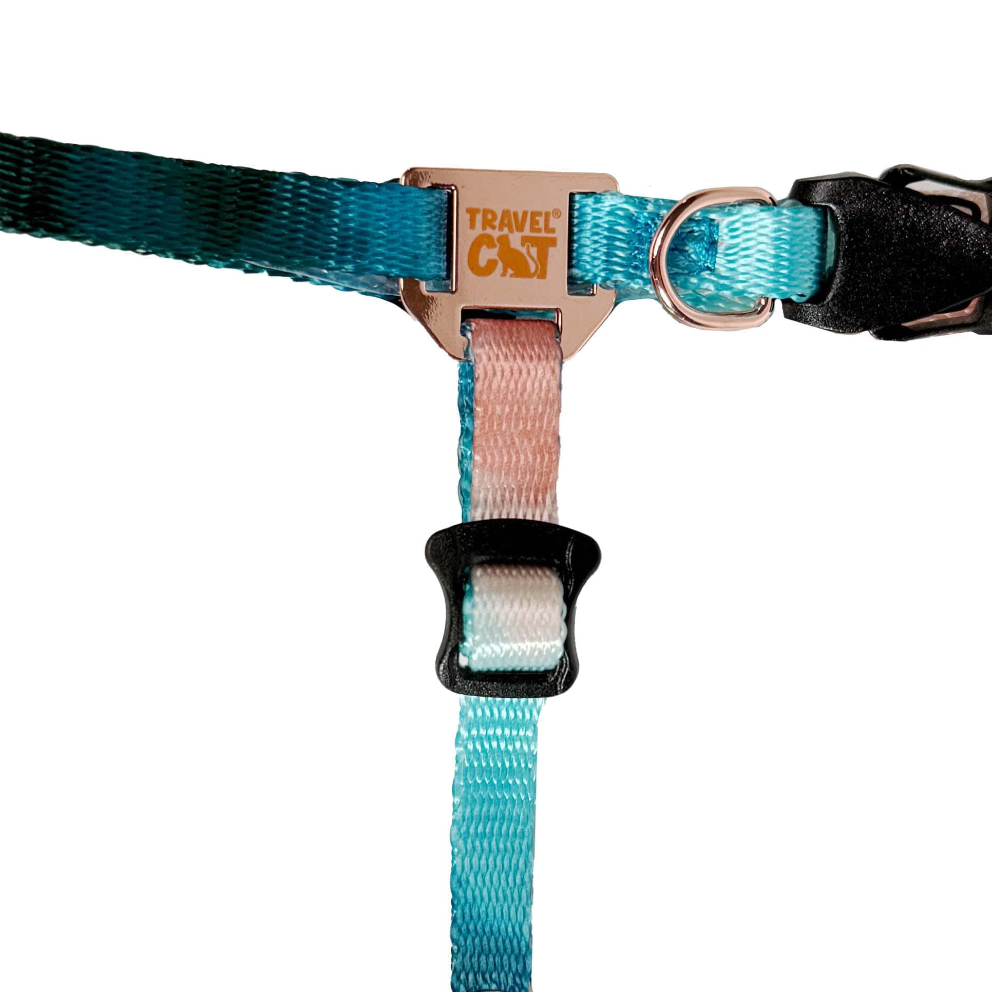 "The Day Tripper" Perfect Adjustable H-Style Cat Harness & Bungee Leash Set - Watercolors